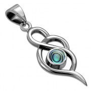 Abalone Small Silver Pendant, p574